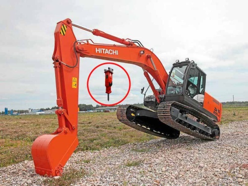 Аренда экскаватора Hitachi ZX200 5G с гидромолотом